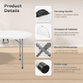 thumbnail image 5 of OSM 5.5Ft Round Folding Table, Indoor Outdoor Plastic Dining Card Table with Handle and Lock for Picnic Party Banquet Wedding, WHT, 5 of 7