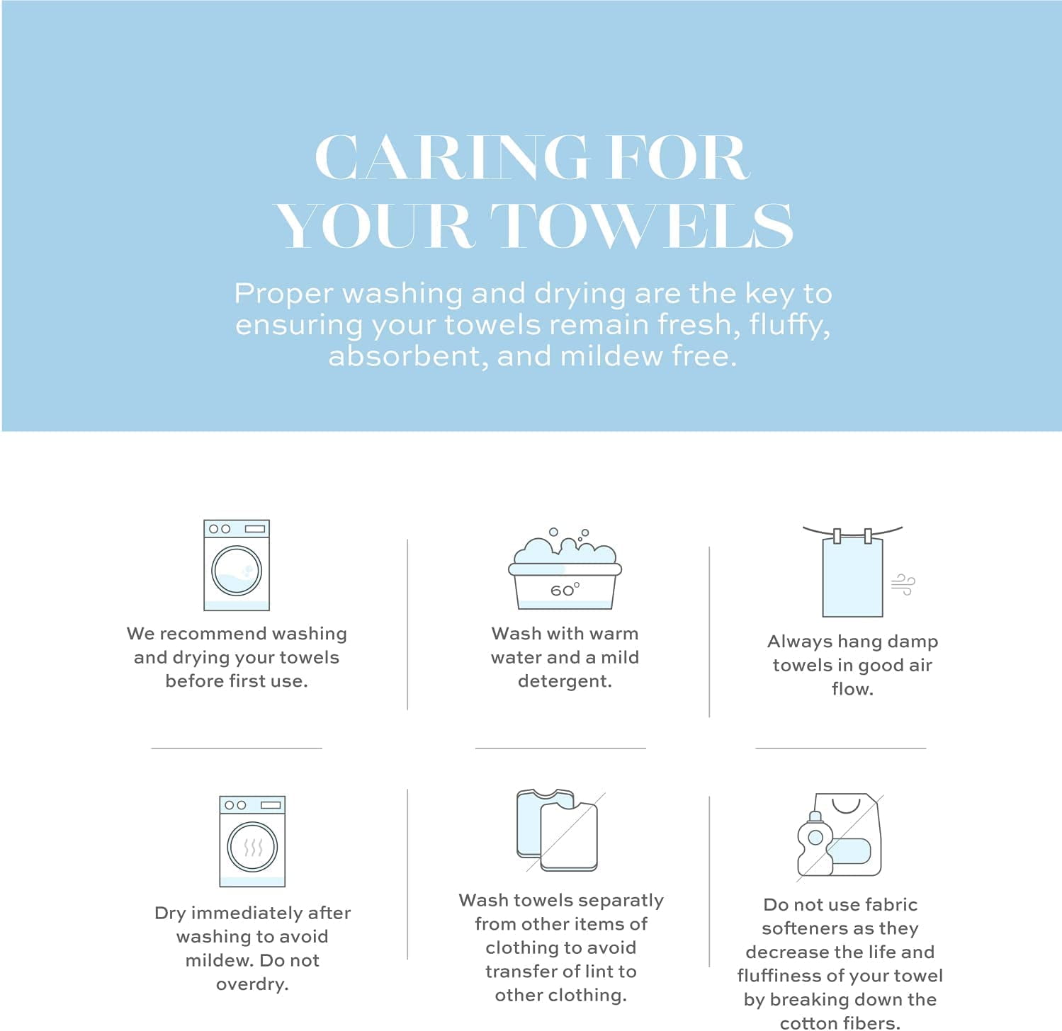 White Classic Hotel Collection Luxury Soft Cotton Hand Towels, Taupe, 16 x 30, 6 Pack