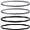 Black, Grey, variant on 4 Pieces Thick Non-Slip Elastic Sport Headbands Hair Headbands for Women and Men