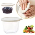 thumbnail image 5 of Small Food Storage Container,Glass Bowls with Airtight Lids,Airtight Leak Proof,Stackable Custard Cups Prep Bouillon Cups and Mixing Bowls For Dips Candy Dessert,Microwave Safe(White 11x7cm), 5 of 7