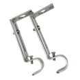 thumbnail image 4 of 4pcs Metal Curtain Drapery Rod Support Bracket Holder Adjustable - Brown, as described, 4 of 5