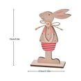 thumbnail image 3 of JHGoosa Wooden Small Rabbit Ornaments Home Desktop Decoration Easter Wood Crafts, 3 of 4