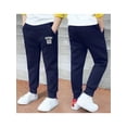 thumbnail image 4 of Aislor Kids Boys Casual Sweatpants Athletic Trousers with Pockets Hiking Climbing Jogging Running Pants Outdoor Quick Dry Navy Blue 2-3, 4 of 7