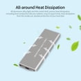 thumbnail image 4 of Tignapoo Aluminum Alloy M.2 NVME SSD Enclosure with USB 3.1 Type-C Connection, Fast Data Transfer, Available in Silver and Black, Compatible with Windows and iOS Systems, 4 of 6
