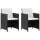 thumbnail image 2 of vidaXL 5 Piece Outdoor Dining Set with Cushions Poly Rattan Black, 2 of 11