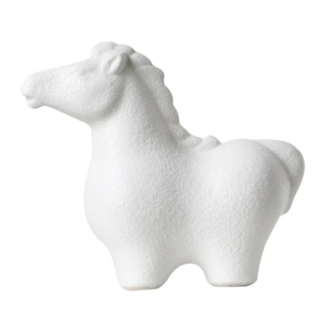 tamizeot Figurine en Céramique Cadeau Collection Statue de Cheval Armoire Blanc Bureau Salon pour Chambre