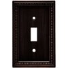 Brainerd 64411 Beaded Single Toggle Switch Wall Plate Cover Venetian Bronze