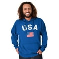 thumbnail image 4 of USA Patriot 4th of July Memorial Day Hoodie Sweatshirt Women Men Brisco Brands L, 4 of 6