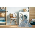 thumbnail image 2 of Ahgly Company Machine Washable Indoor Rectangle Transitional Slate Blue Grey Blue Area Rugs, 4' x 6', 2 of 7