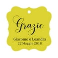 thumbnail image 1 of Darling Souvenir Wedding Favor Tag Grazie Wedding Thank You Gift Custom Hang Tags-Yellow-50 Tags, 1 of 1