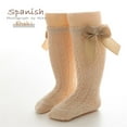 thumbnail image 2 of Baby Toddlers Girls Knee High Socks 1 Pack Bow Long Stockings Ruffled Socks School Leggings Kid Ruffle Socks Girls No Show Socks Size 4-10, 2 of 3