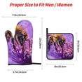 thumbnail image 2 of Haiem Closeup Honeybee on Flower Print Extra Long Oven Mitts and Pot Holders 4pc Sets: Heat Resistant Silicone Oven Mittens with Mini Oven Gloves and Hot Pads Potholders, 2 of 6