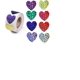 thumbnail image 1 of 1000 piezas (2 rollos) de pegatinas de corazón brillantes para recompensas, pegatinas autoadhesivas motivacionales, adecuadas para fiestas de cumpleaños, decoración de bodas, escuelas y profesores., 1 of 1