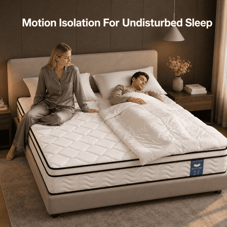 Gravellaire 12" Queen Mattress in a Box, Gel Memory Foam and Pocket Spring Hybrid Mattress, Medium Comfort, Pressure Relief, Adult
