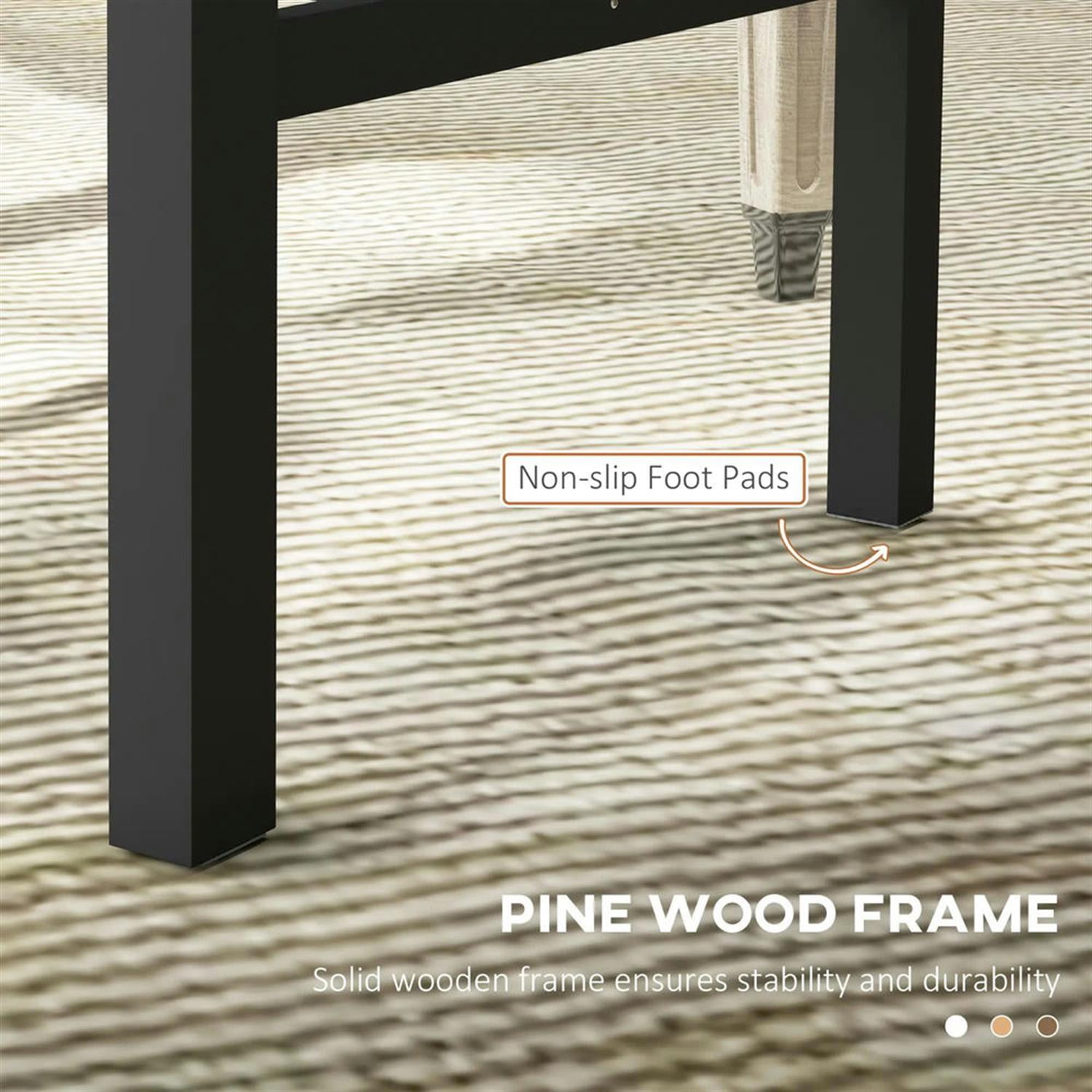 Demi Bonn Dining Chairs Set of 4, Pine Wood Farmhouse Dining Room Chairs with Slat Back for Kitchen Restaurant, Living Room, Black