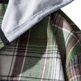 thumbnail image 4 of Camisas De Lino Para Hombre Camisa informal de otoño e invierno para hombre, camisa de manga larga con cuello encapuchado y estampado a cuadros, blusa (Green, L), 4 of 6