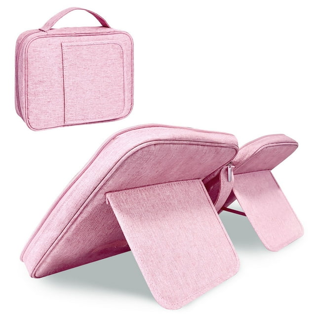 Toystoory Bolsa portátil OxfordCloth con soporte para libros para facilitar la lectura. Bolsa para guardar productos electrónicos. Almacenamiento y organización del hogar rosa