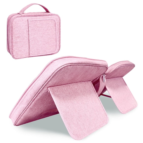 Toystoory Bolsa portátil OxfordCloth con soporte para libros para facilitar la lectura. Bolsa para guardar productos electrónicos. Almacenamiento y organización del hogar rosa