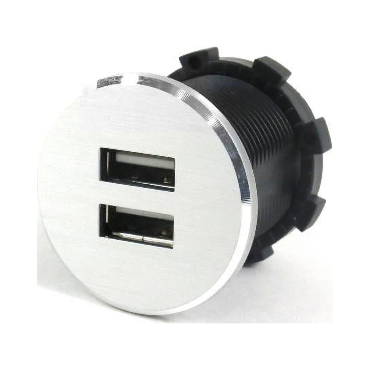Keep It Clean Silver Dash Mount Dual Port USB Charger