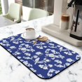 thumbnail image 2 of Washable Rubber Colorful Floral Dish Drying Mats for Kitchen Counter Home Large Coffee Bar Pad Accessories and Decor for Utensils Stemware 19.5''x12'', 2 of 7
