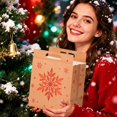 thumbnail image 7 of Christmas Gift Bags, 10.23X8.26X4.72" Non Woven Tote Bags with Handles, Xmas Candy Holders, Festive Treat Containers, Seasonal Present Sacks, Reusable Holiday Pouches for Christmas Party Favors, 7 of 7