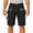 Black, variant on Mens Cargo Tactical Shorts Lightweight Triple Stitched Durable|White-32