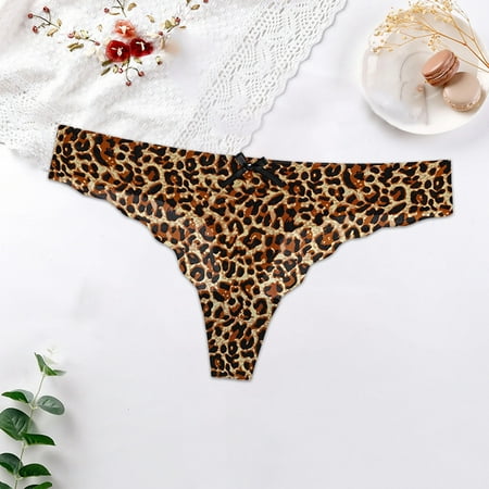 

MRULIC panties for women Women High Waisted Sexy Patchwork Panties Women Lingerie Comfort Low Waist Lace Thong Brown + S
