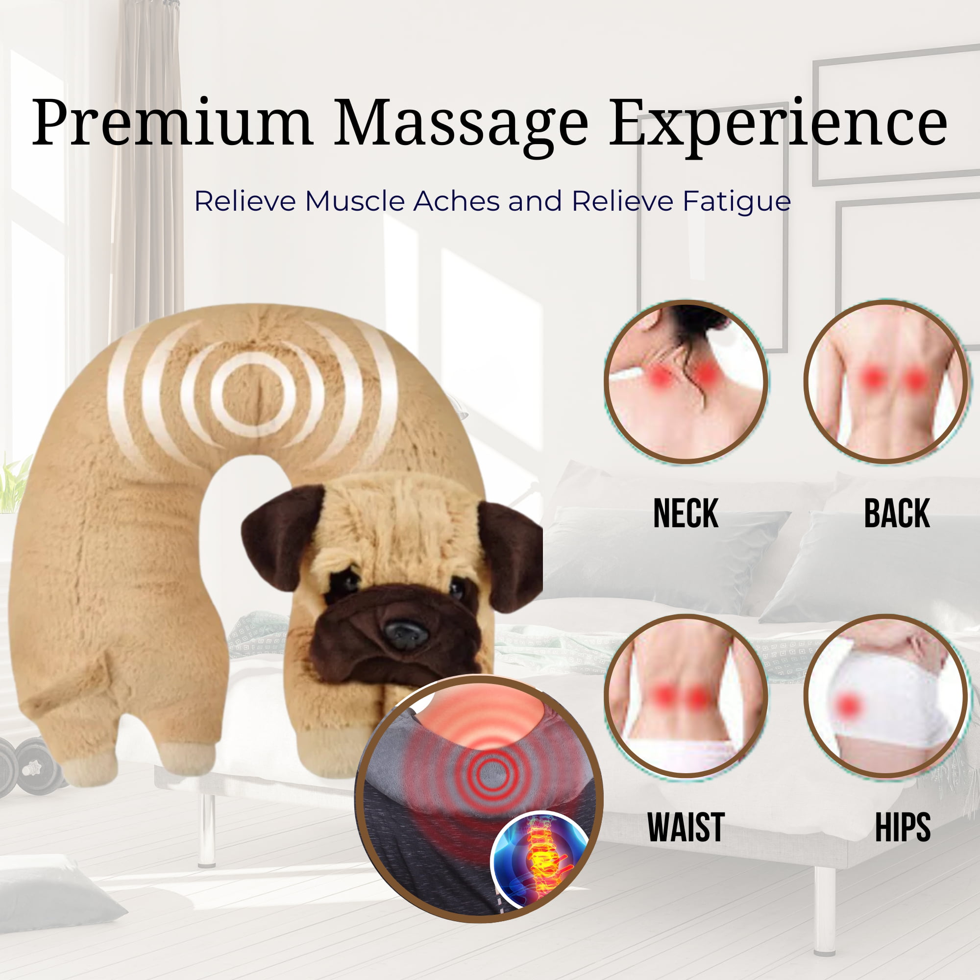 Wrap Around Vibrating Massage Pillow,Vibrating Massaging Relax Muscles  Relieve Stress For Trakk Trav…See more Wrap Around Vibrating Massage