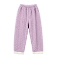 thumbnail image 4 of qelini Cardigan Pajama Set for Women Plus Size V Neck Fleece Lined Long Sleeve Top & Pants 2 Piece Winter Sleepwear Ptint Home Wear, 4 of 8