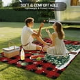 thumbnail image 5 of Fsddascl Red Plaid Christmas Tree Outdoor Rug for Patio/Deck/Porch, Non-Slip Large Area Rug 4 x 6 Ft, Xmas Tree Snowflake Balls Botanical Indoor Outdoor Rugs Washable Area Rugs, Camping Rug Carpet, 5 of 5