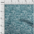 thumbnail image 2 of oneOone Cotton Cambric Dark Teal Blue Fabric Writing Text Sewing Craft Projects Fabric Prints By Yard 56 Inch Wide, 2 of 4