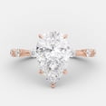 thumbnail image 5 of SOLITAIRE JEWELS 2.50CT Pear Cut Dainty Pave Setting Moissanite Engagement Ring Solid 14K Rose Gold, 5 of 5