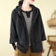thumbnail image 5 of Sudadera con cremallera para mujer,Chaqueta con capucha de color liso para mujer, top informal de manga corta, poliéster, ligera y cómoda, uso diario, sopatenor, 5 of 7