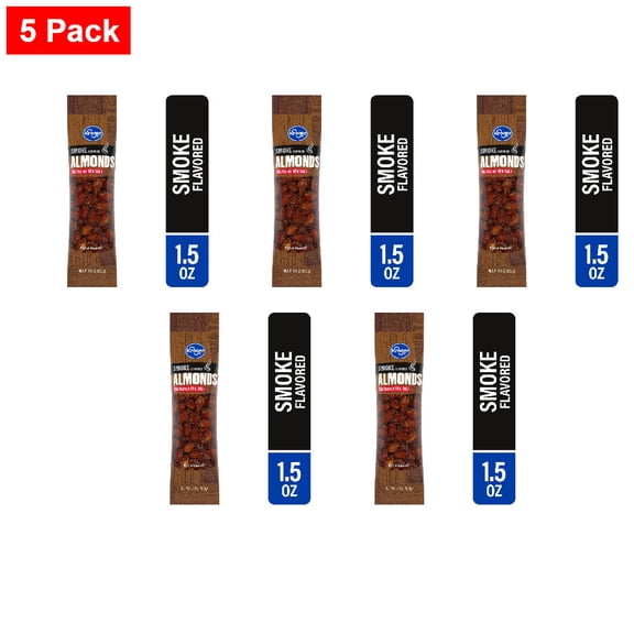 Kroger Salted Smoke Flavored Almonds 1.5 oz - 5 Pack