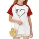 thumbnail image 5 of Blusas y camisas de manga corta con cuello redondo para niños y niñas, blusa de manga corta con estampado de cuello redondo, 5 of 7