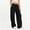 *Black, variant on ClodeEU Women's Elastic Drawstring Waist Wide Leg Sweatpants ,Casual Loose Athletic Pants with Pockets Army Green,Women's Plus L