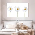 thumbnail image 2 of Elephant Stock Plucked Daisies Wall Art - Horizontal Canvas Wall Art - Living Room Wall Decor - Floral And Botanical Canvas - White And Yellow Decor - 48" x 32", 2 of 8