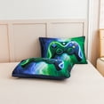 thumbnail image 2 of Btargot 5PCS Boys Game Console Comforter Set Twin Lightning Gaming Bedding Set Blue-Green for Kids, 2 of 10