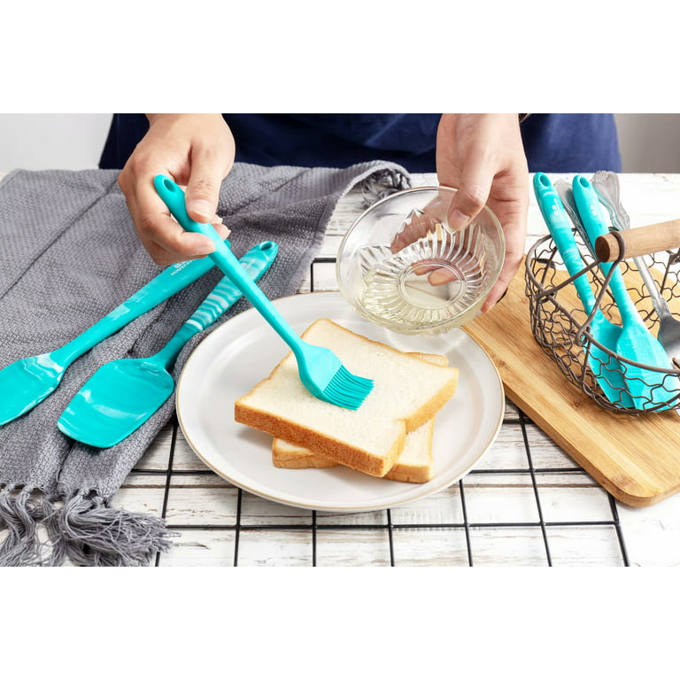 Silicone Kitchen Utensils Marble Pattern Cream Scraper Set of 5 Pieces  Baking Tool Spatula Set Baking Accessories