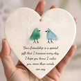 thumbnail image 2 of FESTILA Heart-Shaped Sea Glass Friendship Decor, Sea Glass Heart Christmas Tree Hanging Ornaments, Christmas Art Keepsake Decoration Gifts for Best Friends, 2 of 5