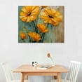 thumbnail image 2 of Abstract Flower Blossoms Yellow Canvas Wall Art Picture 20x16in for Living Room Bedroom White, 2 of 3