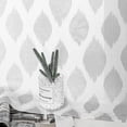 thumbnail image 3 of Semi-Sheer Kitchen Curtains Valance and Tiers Set Jacquard Rod Pocket Farmhouse Window Curtains Grey 36 inch Length 3 Piece Set, 3 of 6