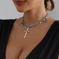 thumbnail image 2 of Portable Crosses Charm Necklace With Flowing Tassels For Comfort And Stylish Look For Gifting, 2 of 8