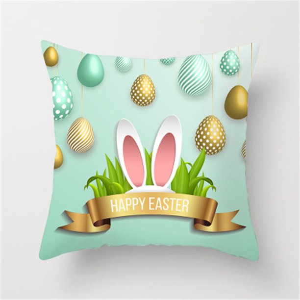 Puntoco Easter Faceless Doll Pillow Case Sofa Throw Cushion Cover Home Decor