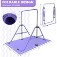 thumbnail image 4 of ZENOVA Gymnastics Bar Kids with Mat, Junior Training Bar, Height Adjustable Horizontal Bars, Folding Gymnastics Bars Monkey Bars for Kids, Purple, 4 of 8