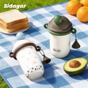 Sidagar 18 fl oz Leakproof Stainless Stee Insulated Water Bottle with Straw, Wide Mouth, Star Blue