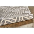 thumbnail image 6 of Palatez Diamond Medallion Wool Rug, Warm Gray/Ivory Cream, 5ft x 8ft Area Rug, 6 of 7