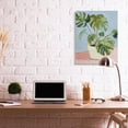 thumbnail image 2 of Stupell Industries Monstera Indoor Plant Leaves Green Pink Painting Canvas Wall Art Design by Victoria Borges, 2 of 6