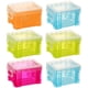 thumbnail image 3 of Caja de almacenamiento de plástico pequeña con tapa, 6 unidades, 3 of 7