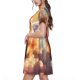 thumbnail image 2 of Easygdp Cute Cloud Pomeranian para Vestido Transpirable de Mujer, Vestido Suelto de Manga Corta con Pliegues y Bolsillos para el Verano, 2 of 6